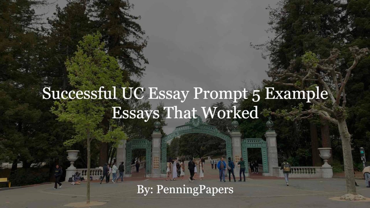 Successful UC Essay Prompt 5 Example Essays That Worked