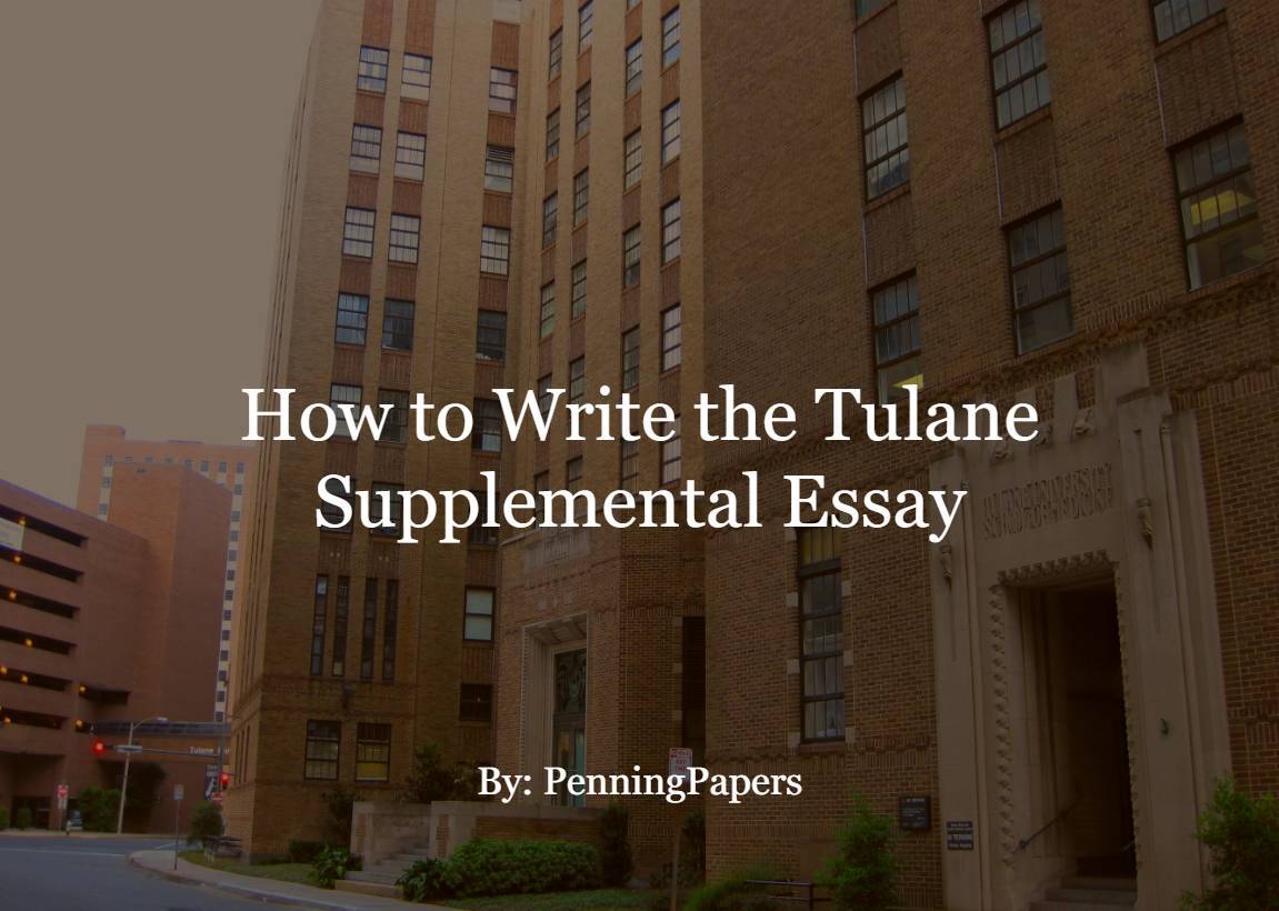 why tulane essay word count