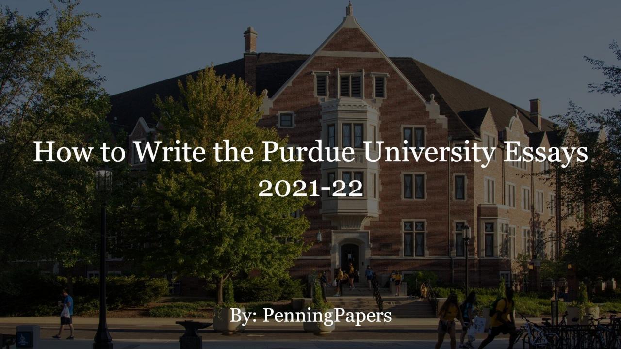 How to Write the Purdue University Essays 2021-22