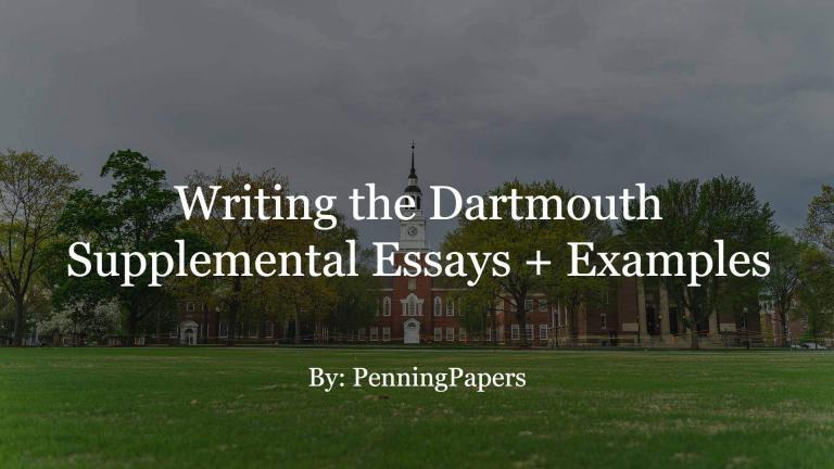 essays for dartmouth