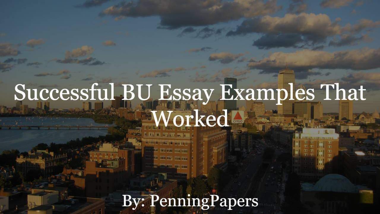 Successful BU Essay Examples That Worked