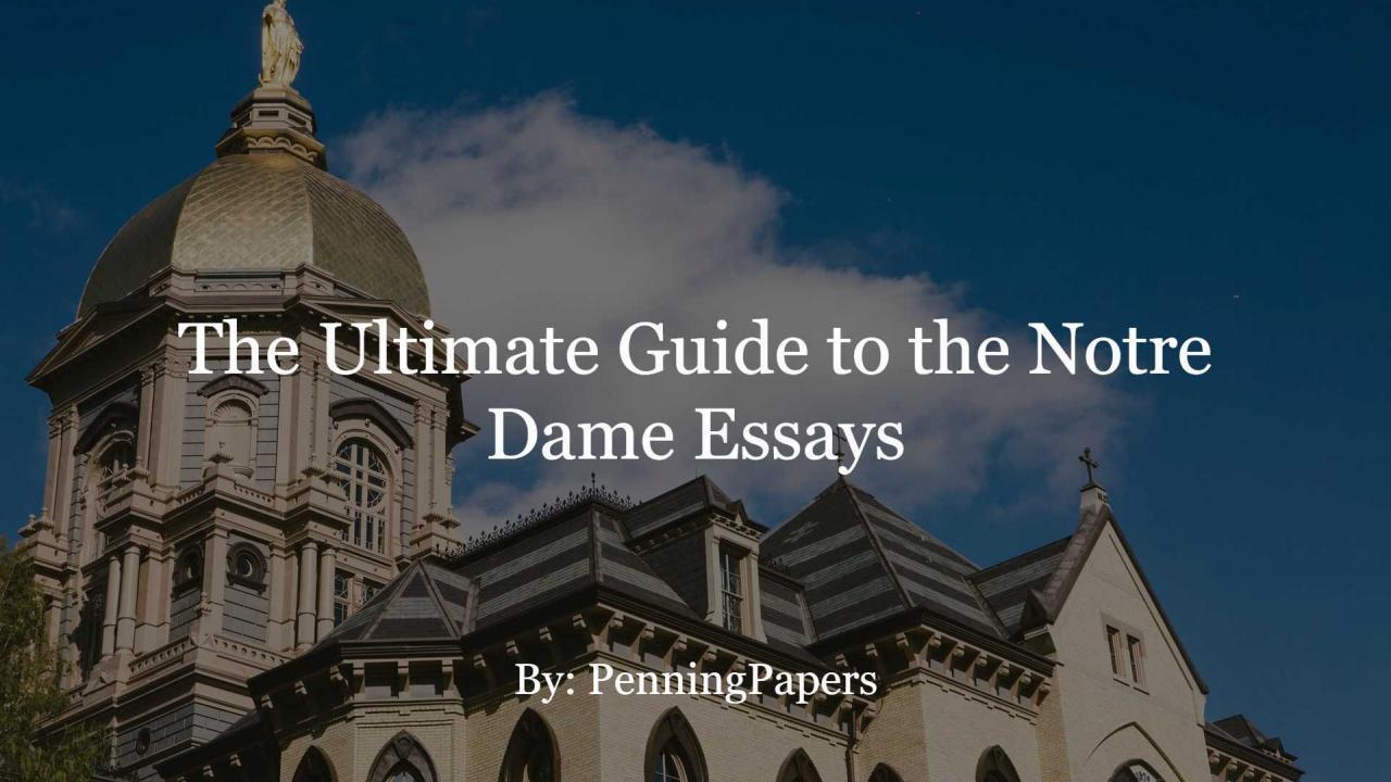 The Ultimate Guide to the Notre Dame Essays