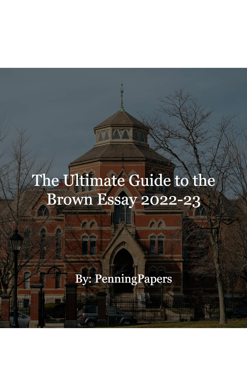 brown supplemental essays 2022 23 examples