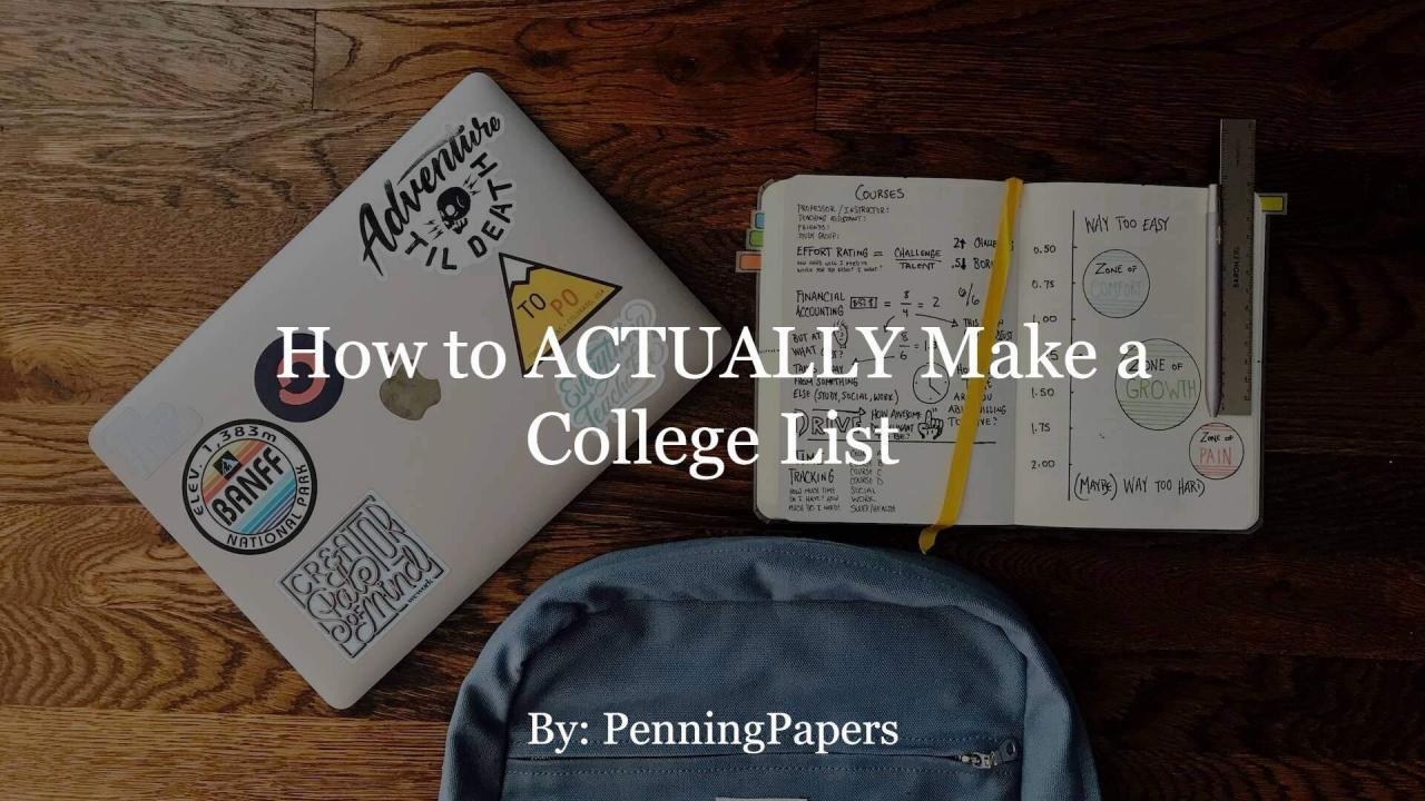 How to ACTUALLY Make a College List