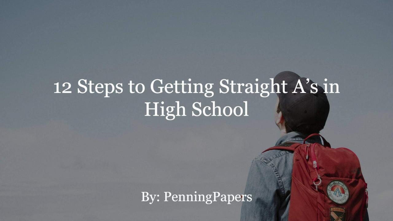 12 Steps to Getting Straight A’s in High School