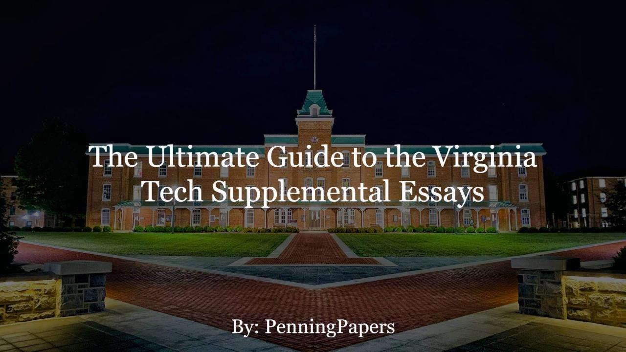 The Ultimate Guide to the Virginia Tech Supplemental Essays