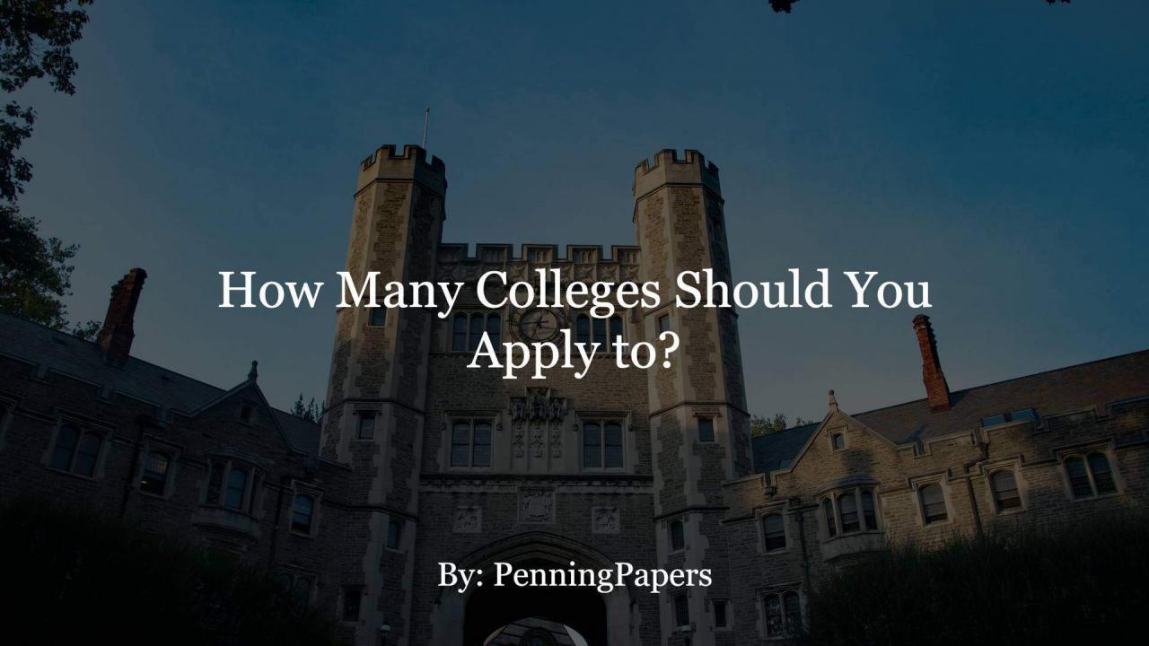 How Many Colleges Should You Apply to?