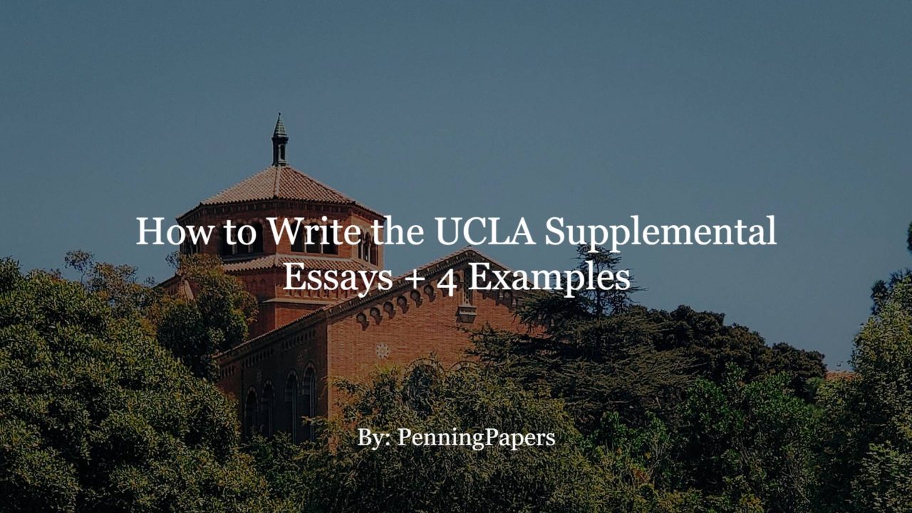 supplemental essays ucla