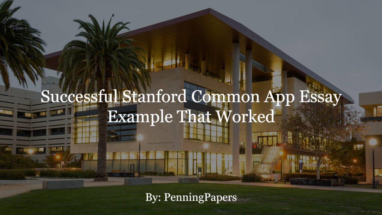 Successful Stanford Common App Essay Example That Worked